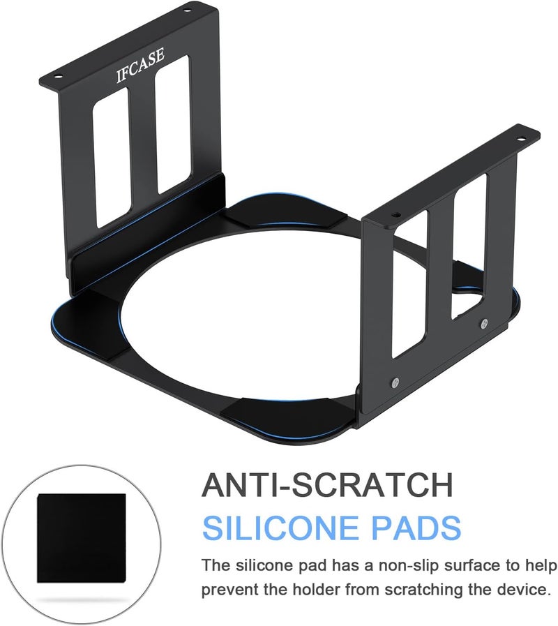 IFCASE Aluminum Under Desk Mount for Mac Studio M4 M3 M2 M1 Max, Ultra with Anti-Scratch Pad (Black) - Image 4